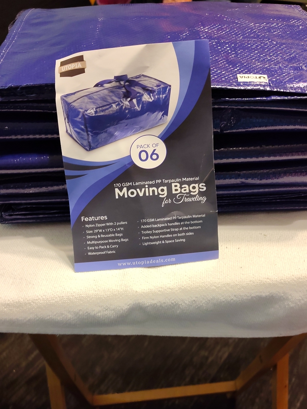 Utopia Waterproof Moving Bags Set Of 6